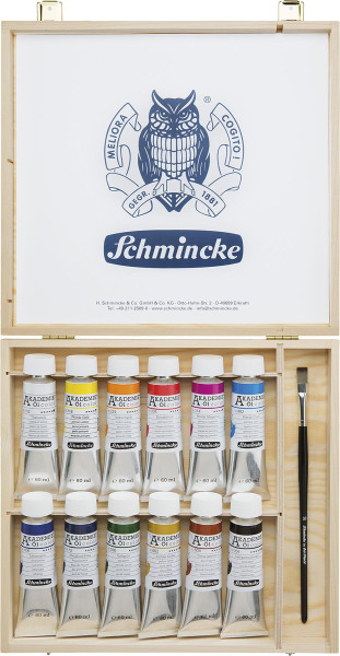 Schmincke – Akademie Öl Color Ölfarben-Set im Holzkasten