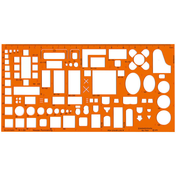 Standardgraph Architekt-Möblierungsschablone