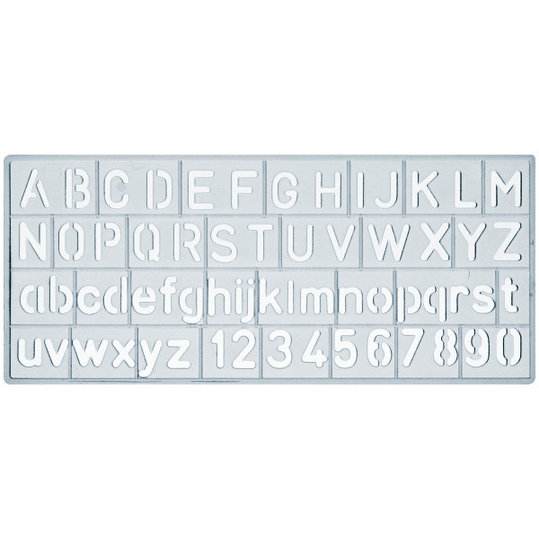 ars nova Schrift-/Zahlenschablone, Standard