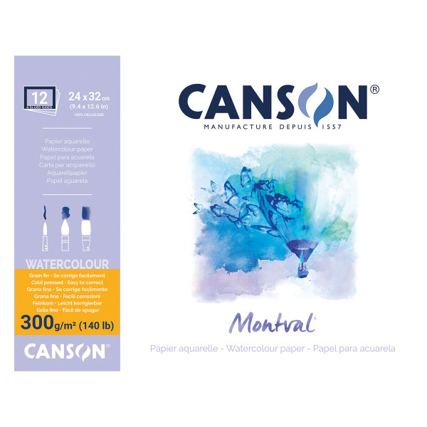 Canson® – Montval Aquarellblock, rundum geleimt
