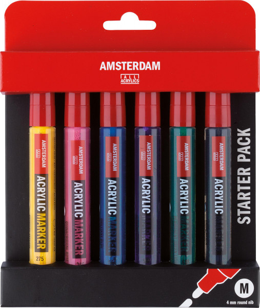 Royal Talens – Amsterdam Acrylmarker-Set, Basisfarben