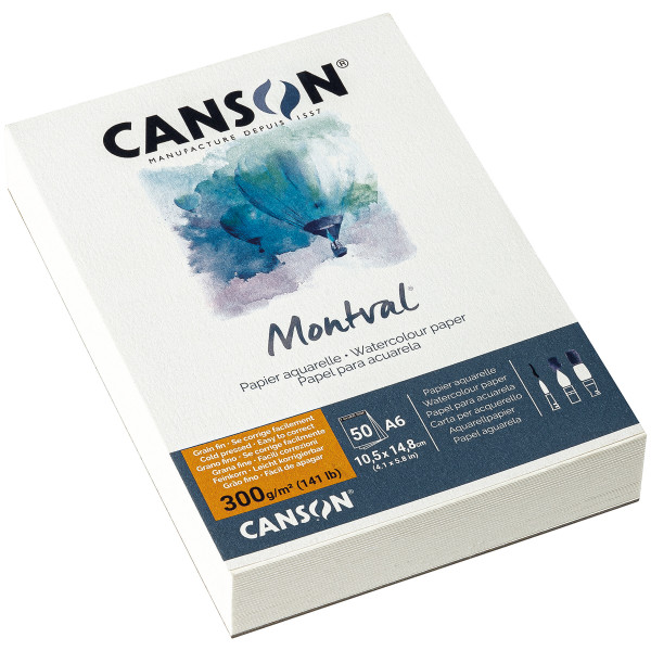 Canson® – Montval Aquarellblock, einseitig geleimt