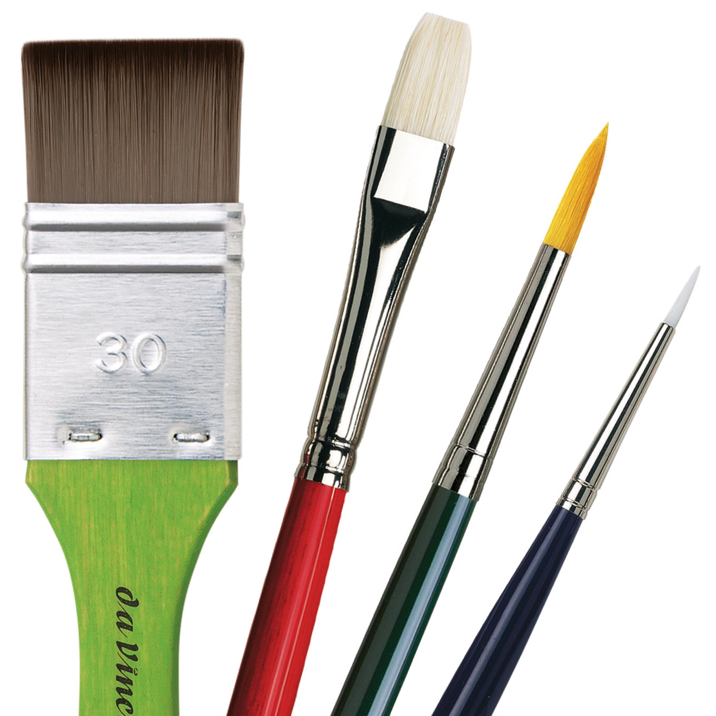 Da Vinci Acryl und Ölmalerei Acrylpinselset TOP-ACRYL in Bambusmatte Serie 5004 