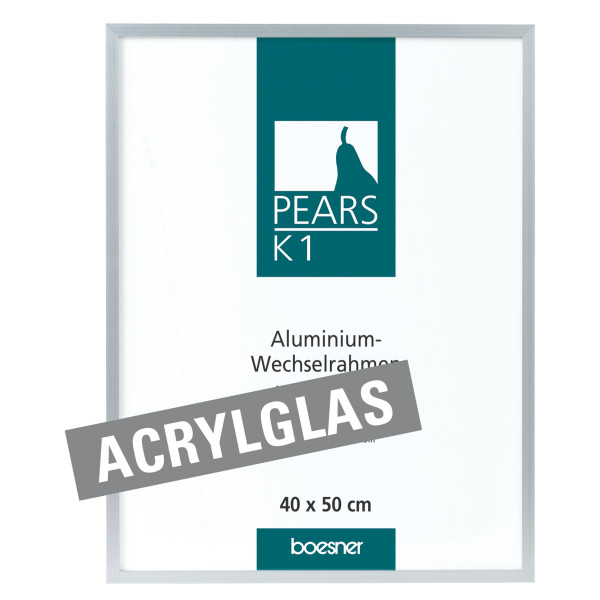 boesner Pears K1 Aluminium-Wechselrahmen mit Acrylglas