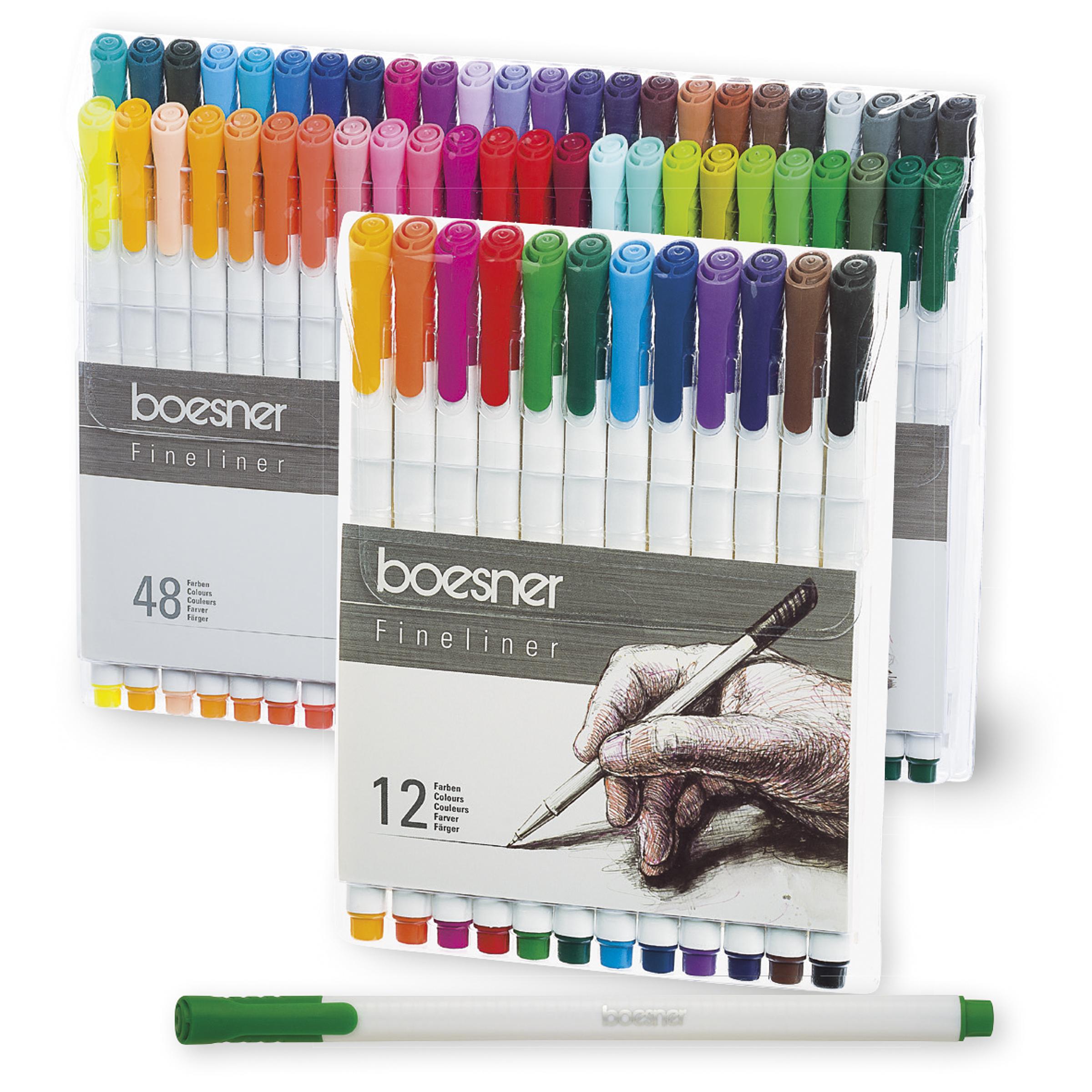 24 Farbe Fineliner Stift Wasserfest Gekritzel Malen Schulbedarf Schreibwaren Set 