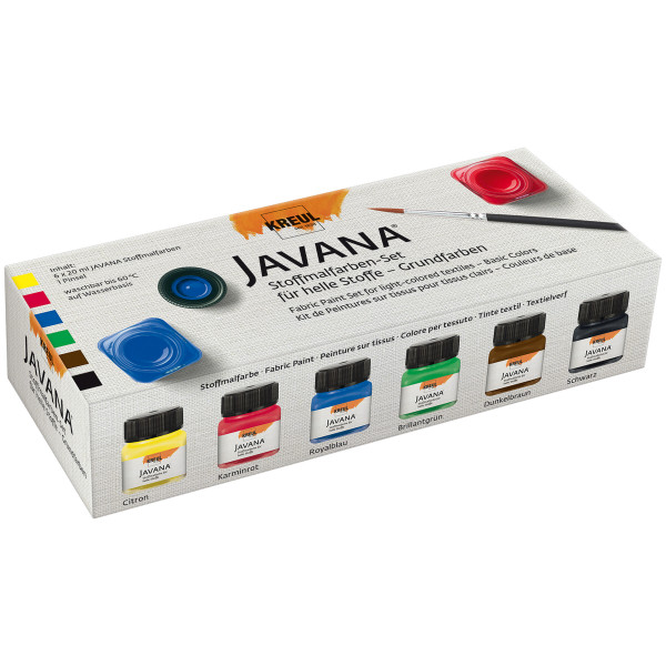 Kreul Javana Stoffmalfarben-Set Grundfarben, für helle Stoffe