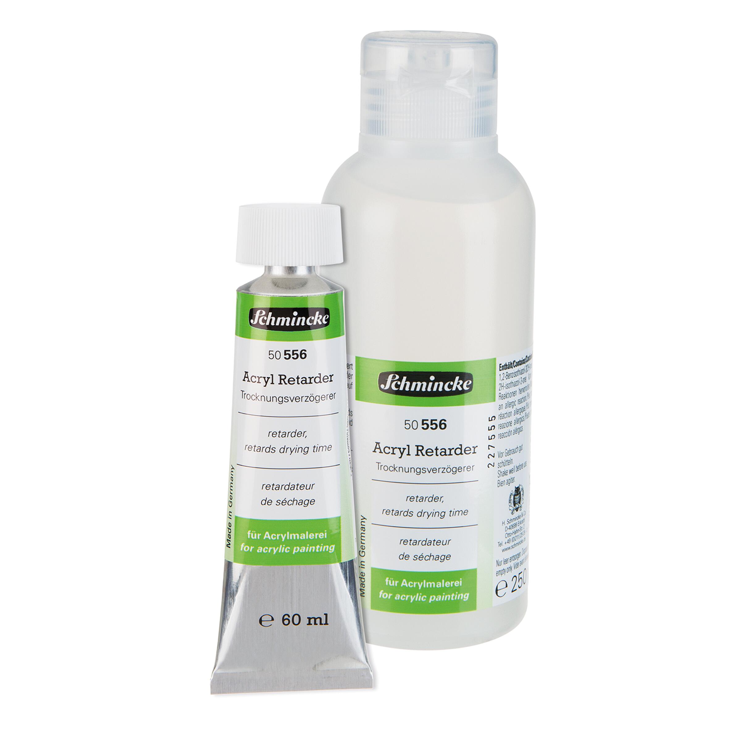 Schmincke Retarder Ritardante Per Colori Acrilici, 250 Ml, Aumenta I Tempi Di Asciugatura Fino Al 50%