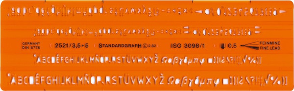 Standardgraph Isonorm-Schriftschablone