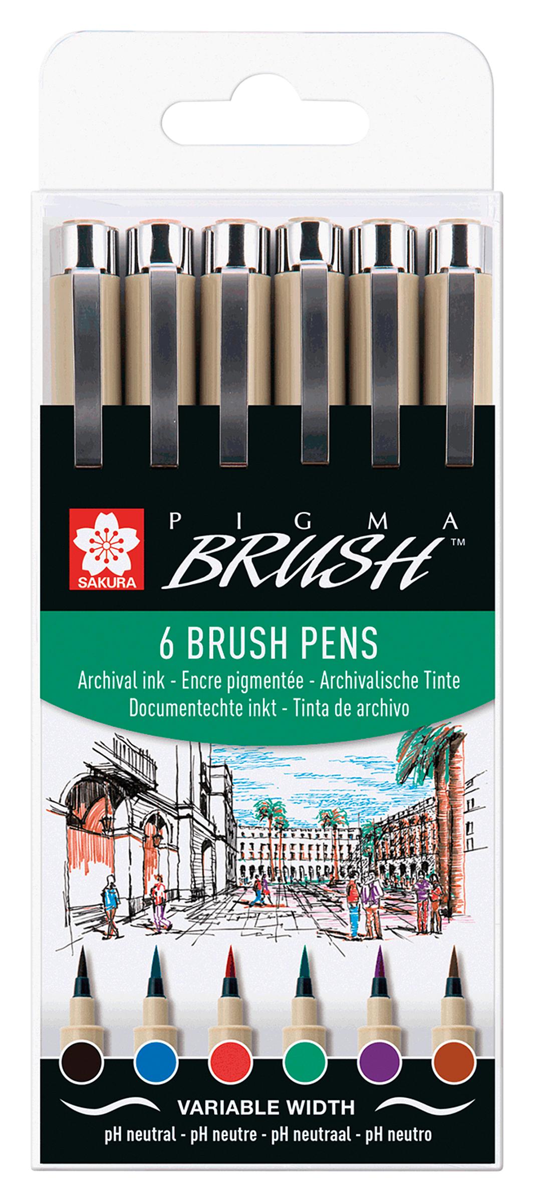 SAKURA Pigma Brushpen Medium - Schwarz Pinselstift
