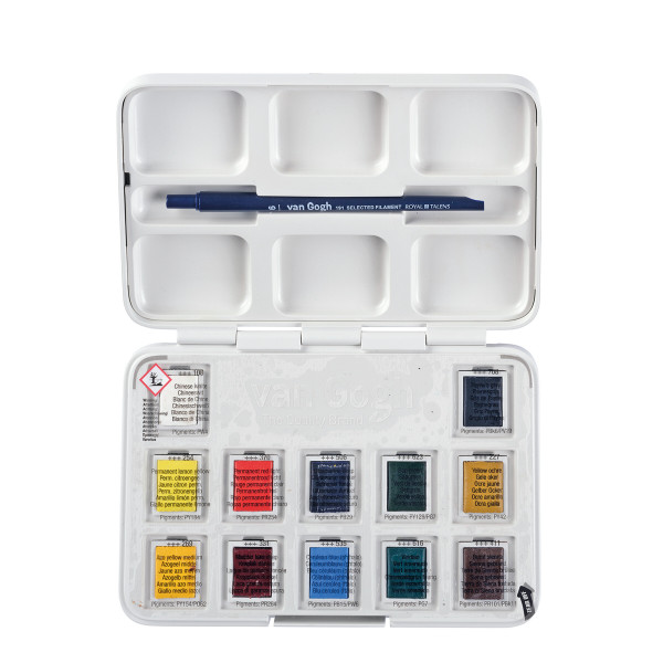 Royal Talens – Van Gogh Pocket Box mit 12 ½ Näpfchen Allgemeine Farbauswahl