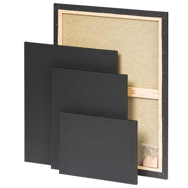 boesner – Henry Nero Bespannter Keilrahmen mit schwarzer Grundierung