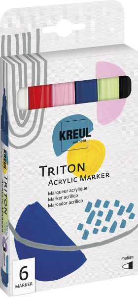 Kreul Triton Acrylic Marker medium, 6er-Set