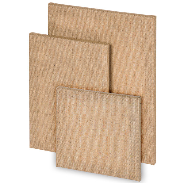 Jute natura Bespannter Keilrahmen, reines Jutegewebe