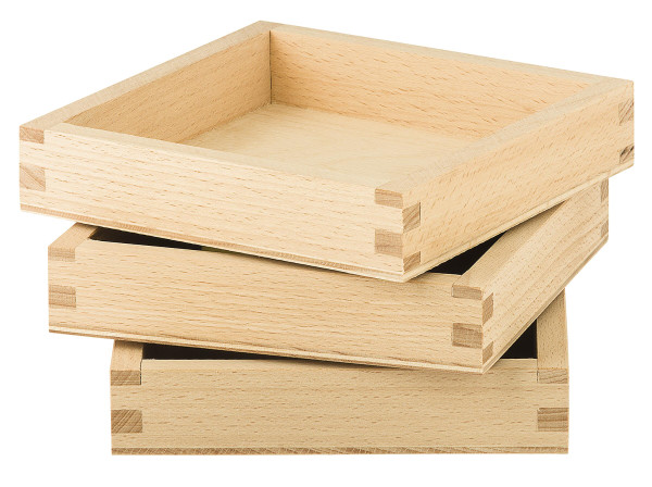 Casani Holzkörper, 3er-Pack, 20 x 20 cm