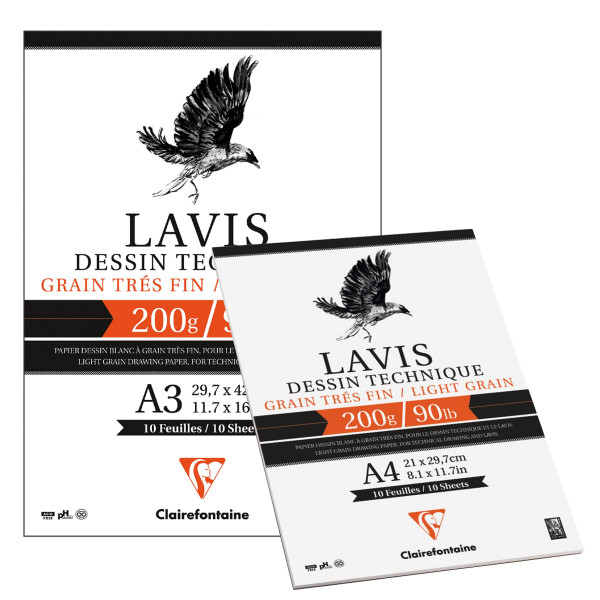 Clairefontaine Lavis Technisches Zeichenpapier, Block