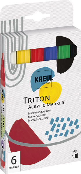 Kreul Triton Acrylic Marker edge, 6er-Set
