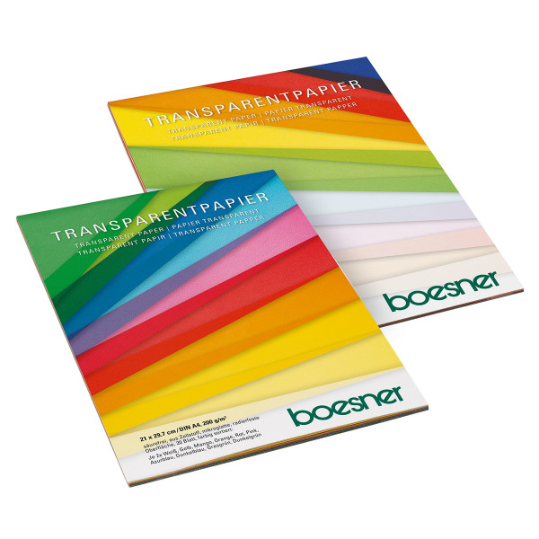 boesner Farbiges Transparentpapier, Block