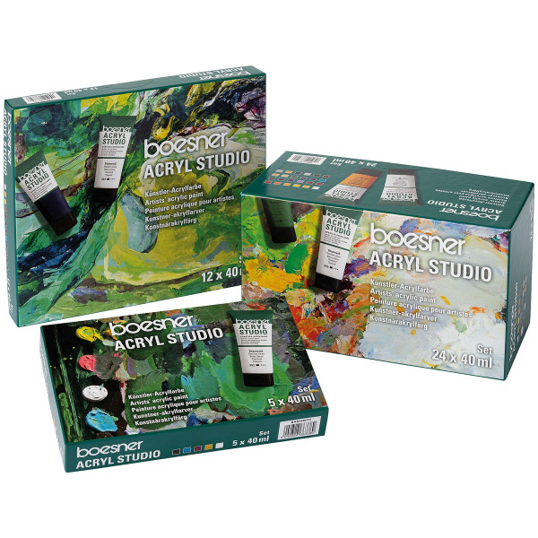 boesner Acryl Studio-Set, 40 ml-Tuben