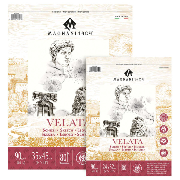Magnani 1404® Velata Skizzenpapier-Block