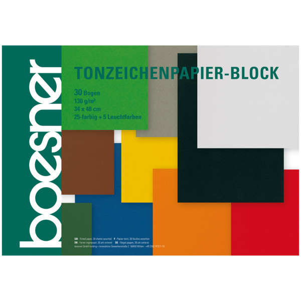boesner Tonzeichenpapier-Block XXL