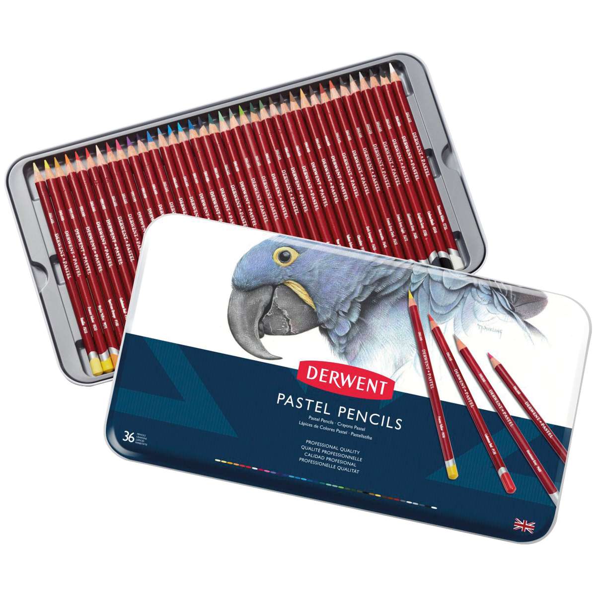 Derwent Aquarellstifte Set – 36 Stück, Wasservermalbare Farbstifte Für Künstler & Hobbyzeichner