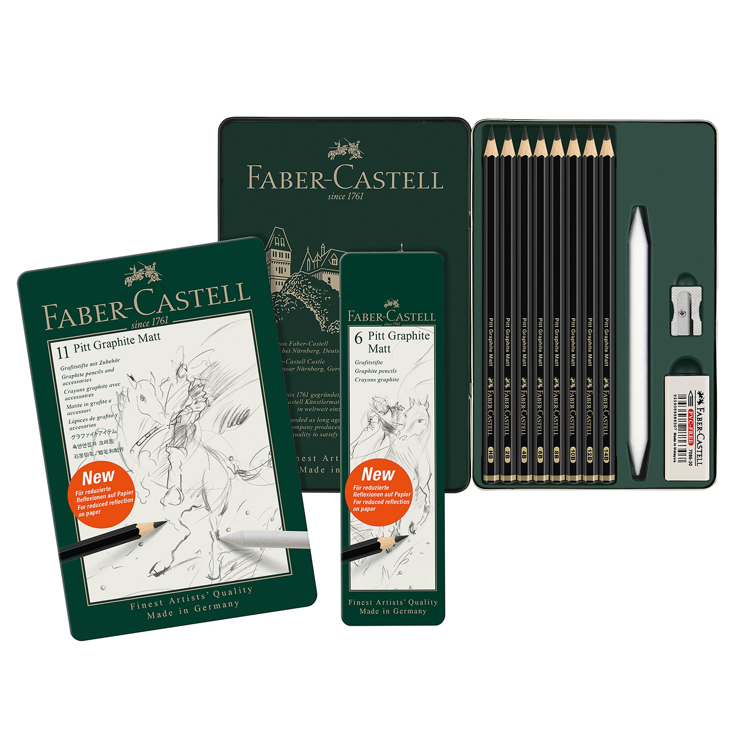 40054 Faber-Castell FABER-CASTELL Bleistift PITT GRAPHITE Matt 6er Etui Faber-Castell 115207 
