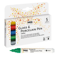 Kreul Glass & Porcelain Pen Glitter-Set
