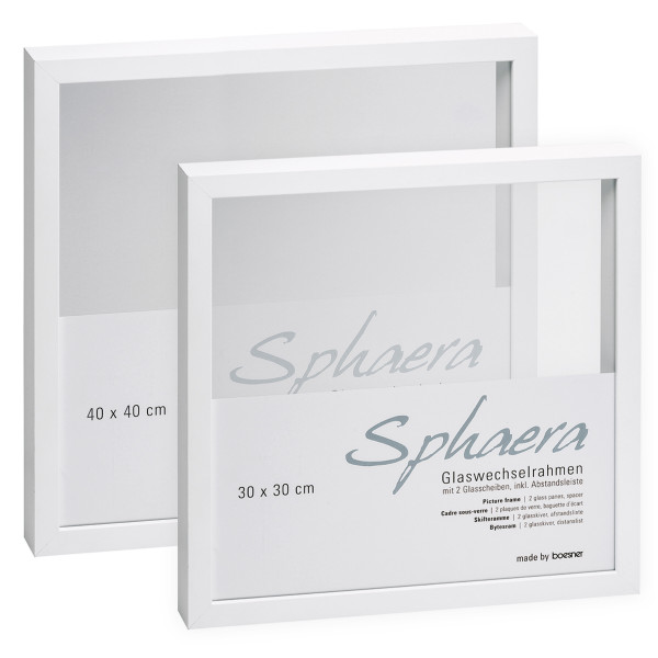 boesner Sphaera Doppelglasrahmen ohne Rückwand