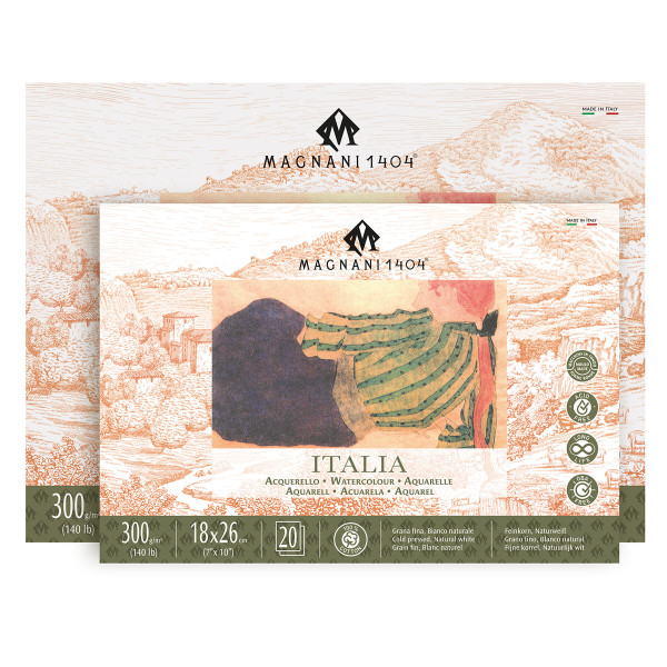 Magnani 1404® Italia Aquarellpapier-Block