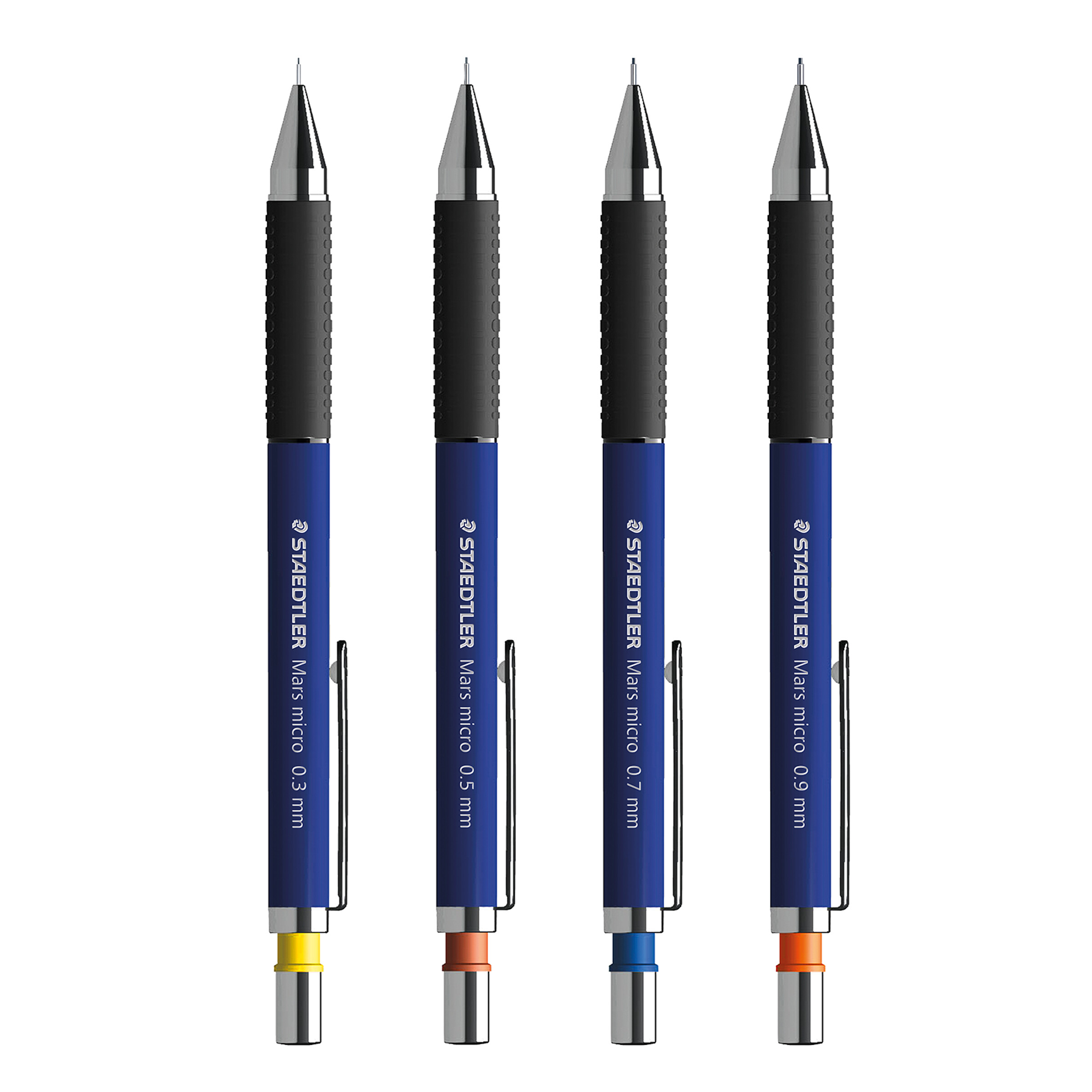 Scrikss Office Track Druckbleistift – 0,5 Mm Mine, Blau – Mit Verstecktem Radiergummi & Ergonomischem Griff