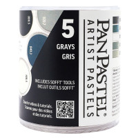 PanPastel Ultra Soft Pastell-Set | Mit 5 Näpfen, Grautöne
