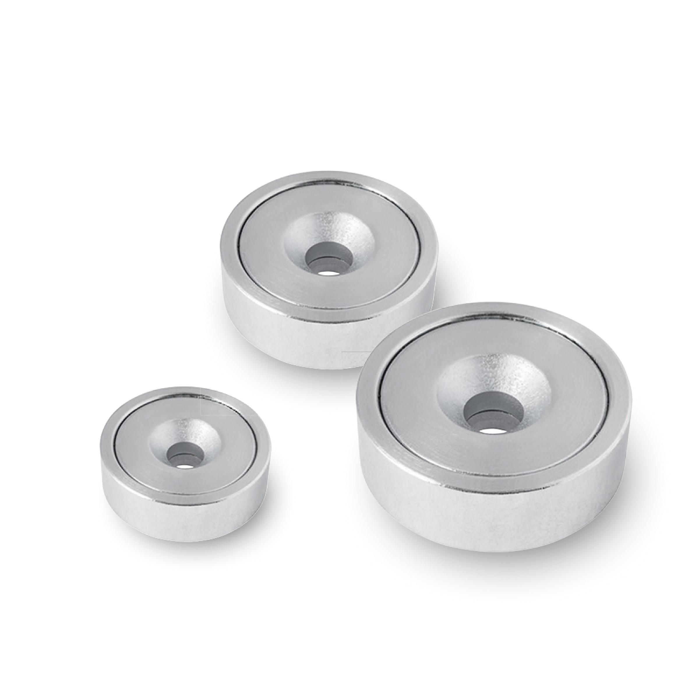 12 Stück Neodym-Magnete 10 Kg Kraft 20 X 7 Mm Mit Loch Und Kapsel Senkkopf Topfmagnet Mit Schrauben Und 12 Stahlpads Glanzendes Silber Aimoonsa 89476654