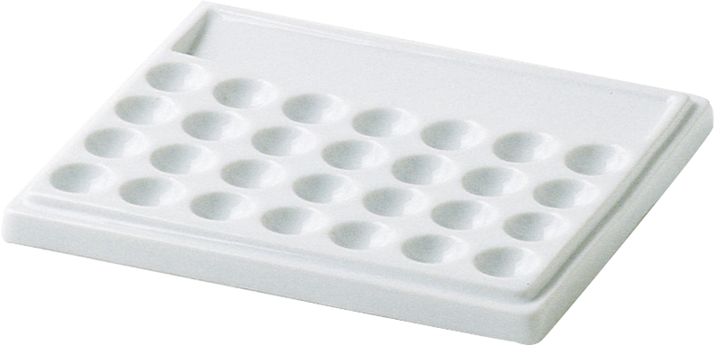 Porzellan-Farbpalette 6 Fächer, 19,1x7,1 Cm – Weiß, Antihaftbeschichtet, Für Aquarell & Acryl