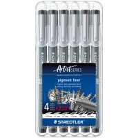 Staedtler Pigment Liner-Set | 6 Stifte, schwarz