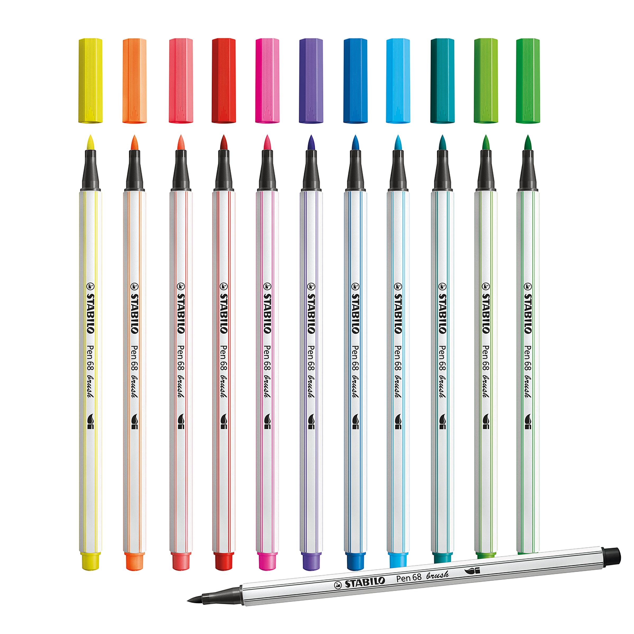 Stabilo® Pen 68 Brush  Künstlerbedarf von boesner - Professionelle  Künstlermaterialien